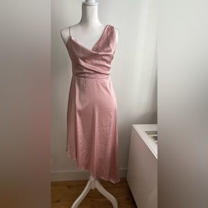 Lulu’s Asymmetrical Dress in Blush